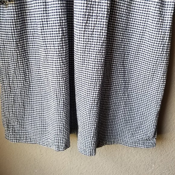 Zara Woman Gingham Check Embroidered Tassel Top Boho Blue White Womens Size S - Picture 5 of 12